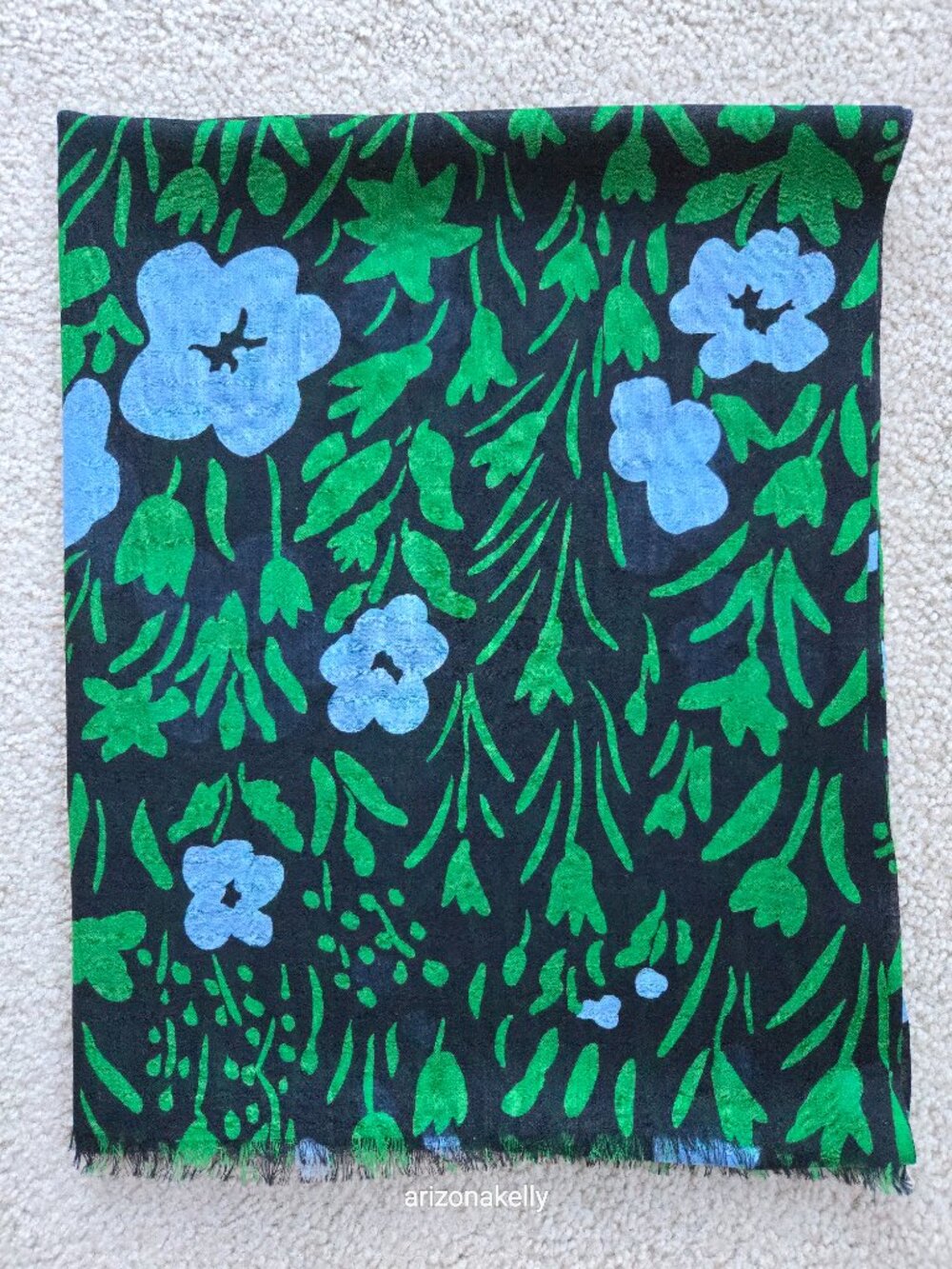 NWOT Marimekko Wool Fiore Scarf Iso Pikkulempi Finland Design - Picture 13 of 15